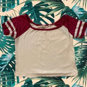 Pacsun LA hearts cropped shirt